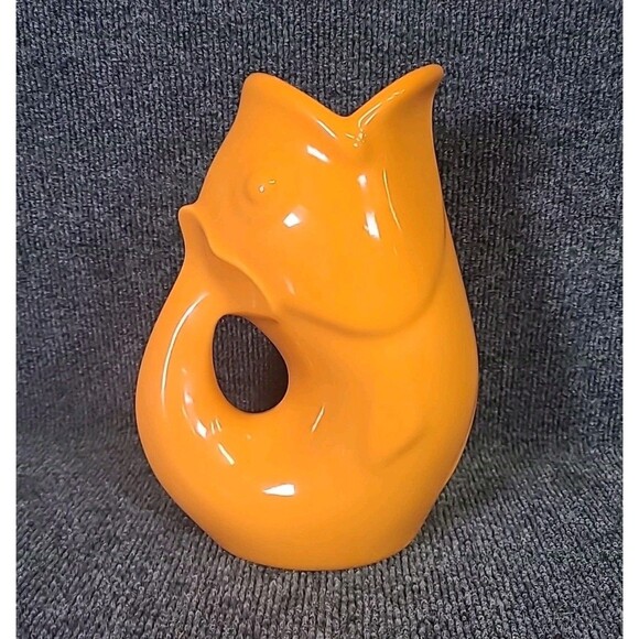 GurglePot Fish Water Pitcher Vase Beautiful Orange 2006 Very Clean - Picture 3 of 7
